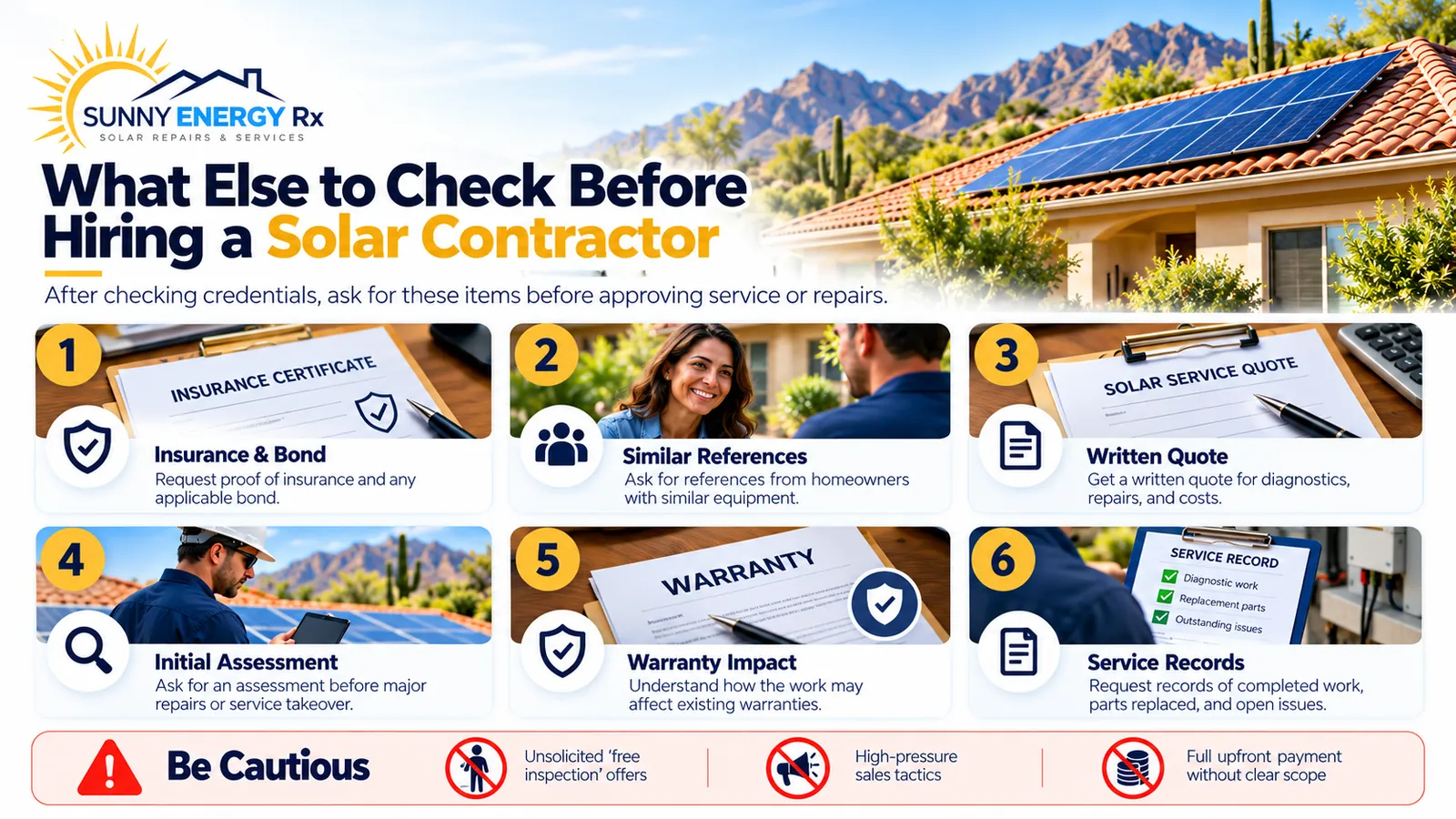 What else to check before hiring a solar contractor